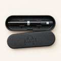 Pep Prep Travel Case open with pen insert and injection pen, lid beside it